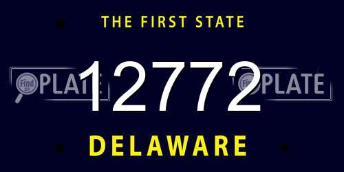 12772 Delaware License Plate