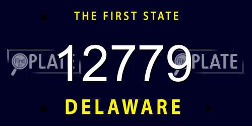 12779 Delaware License Plate