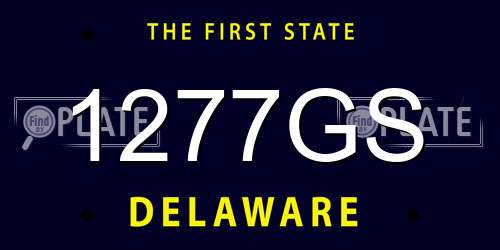 1277GS Delaware License Plate