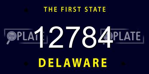 12784 Delaware License Plate