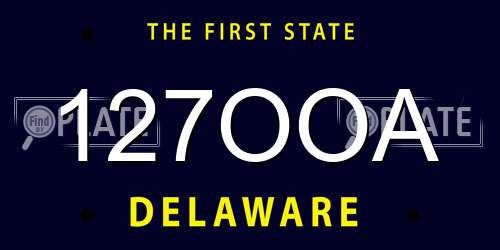 127OOA Delaware License Plate