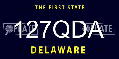 127QDA Delaware License Plate