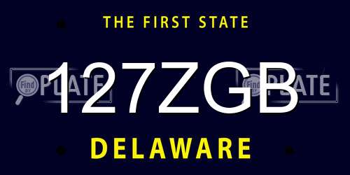 127ZGB Delaware License Plate