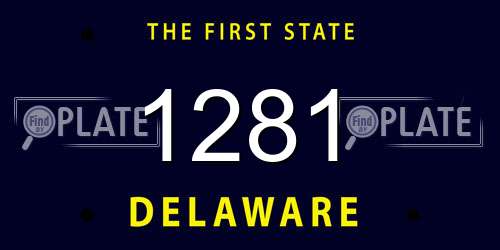1281 Delaware License Plate