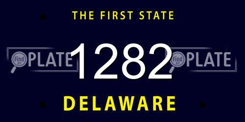 1282 Delaware License Plate
