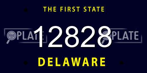 12828 Delaware License Plate