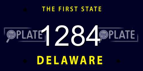 1284 Delaware License Plate