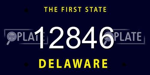 12846 Delaware License Plate