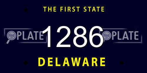 1286 Delaware License Plate