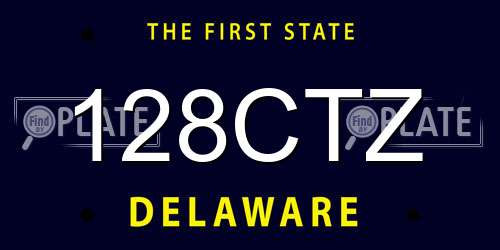 128CTZ Delaware License Plate