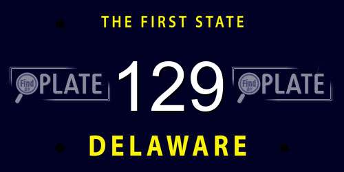 129 Delaware License Plate
