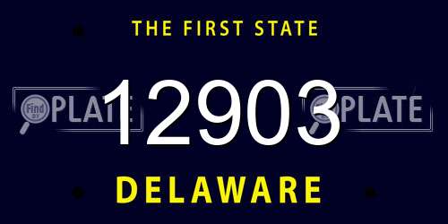 12903 Delaware License Plate