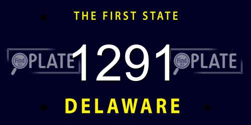 1291 Delaware License Plate