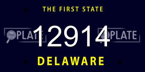 12914 Delaware License Plate