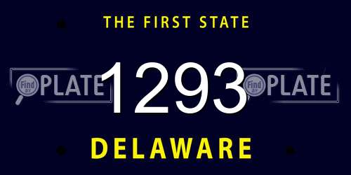 1293 Delaware License Plate