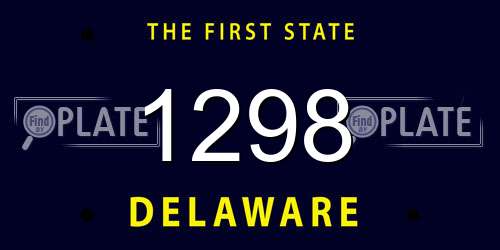 1298 Delaware License Plate