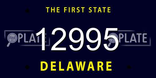 12995 Delaware License Plate