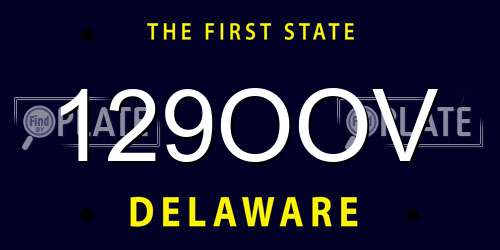 129OOV Delaware License Plate
