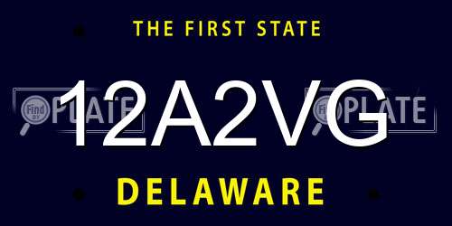 12A2VG Delaware License Plate