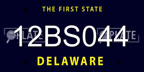 12BS044 Delaware License Plate