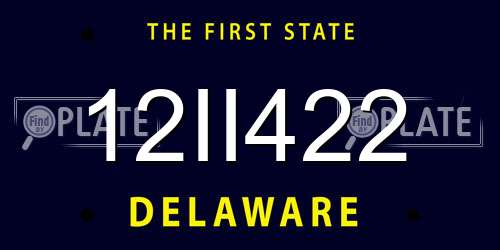 12II422 Delaware License Plate