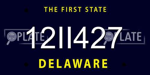 12II427 Delaware License Plate