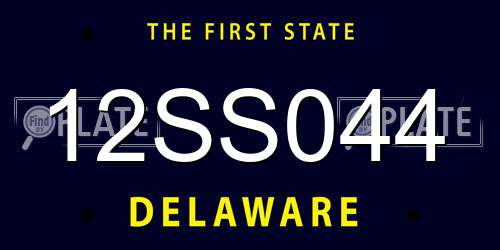 12SS044 Delaware License Plate