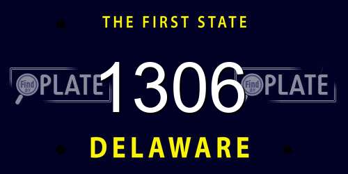 1306 Delaware License Plate