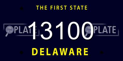 13100 Delaware License Plate