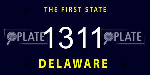 1311 Delaware License Plate