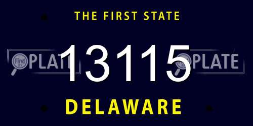 13115 Delaware License Plate