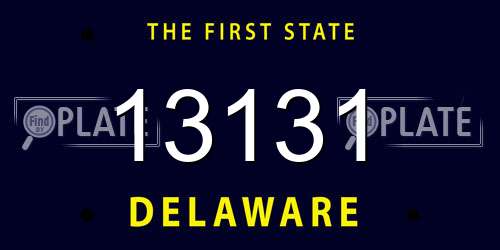 13131 Delaware License Plate