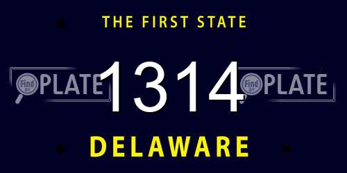 1314 Delaware License Plate