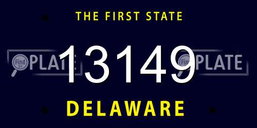 13149 Delaware License Plate