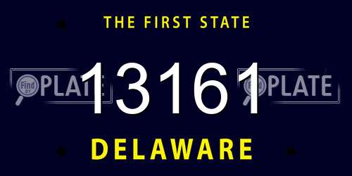 13161 Delaware License Plate