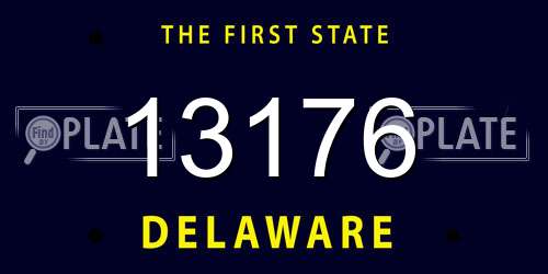 13176 Delaware License Plate