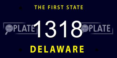 1318 Delaware License Plate