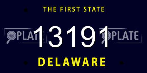 13191 Delaware License Plate
