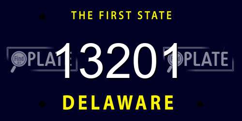 13201 Delaware License Plate