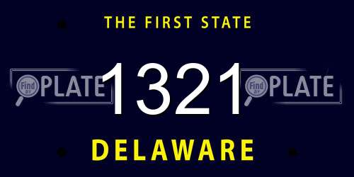 1321 Delaware License Plate