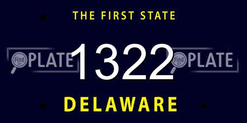 1322 Delaware License Plate