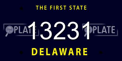 13231 Delaware License Plate