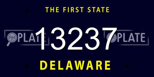 13237 Delaware License Plate