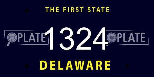 1324 Delaware License Plate