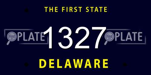 1327 Delaware License Plate