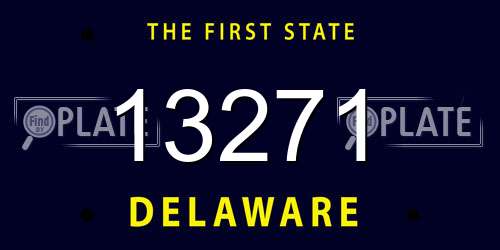 13271 Delaware License Plate