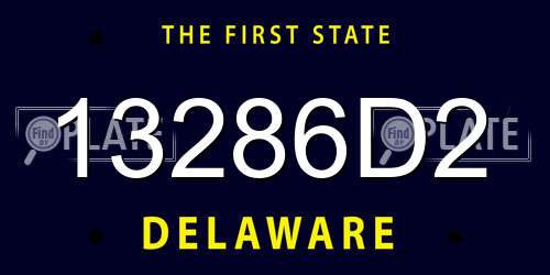 13286D2 Delaware License Plate