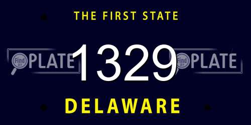 1329 Delaware License Plate