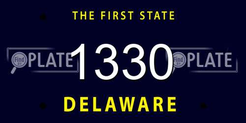 1330 Delaware License Plate