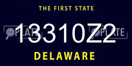 13310Z2 Delaware License Plate